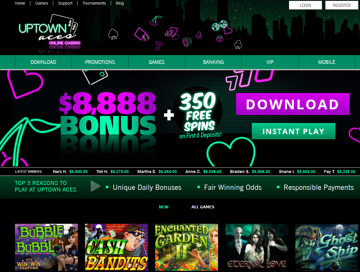 Home - Latest Online Casino Games and Slots at
                                                          Uptown Aces
